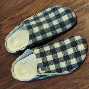 Birkenstock Zermatt Plaid Shearling Clog Slipper Plaid Black White 41 10